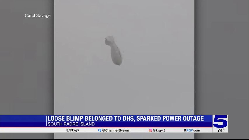 Severe wind causes aerostat to break free on South Padre Island, causes ...