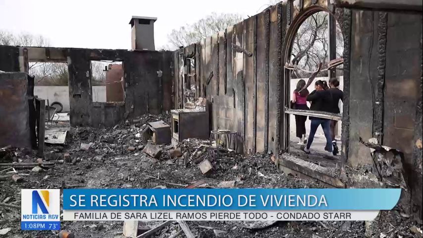 Incendio de vivienda en condado Starr deja a familia sin hogar