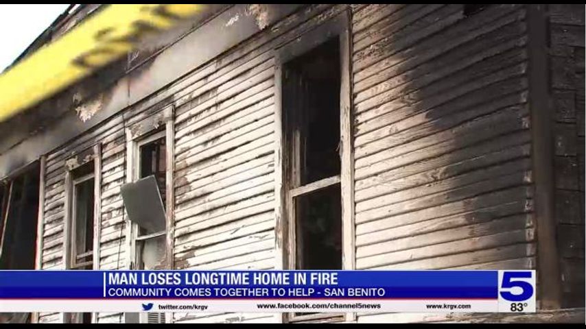 ‘Thank God I’m alive’: San Benito man loses home in house fire, community comes together to help