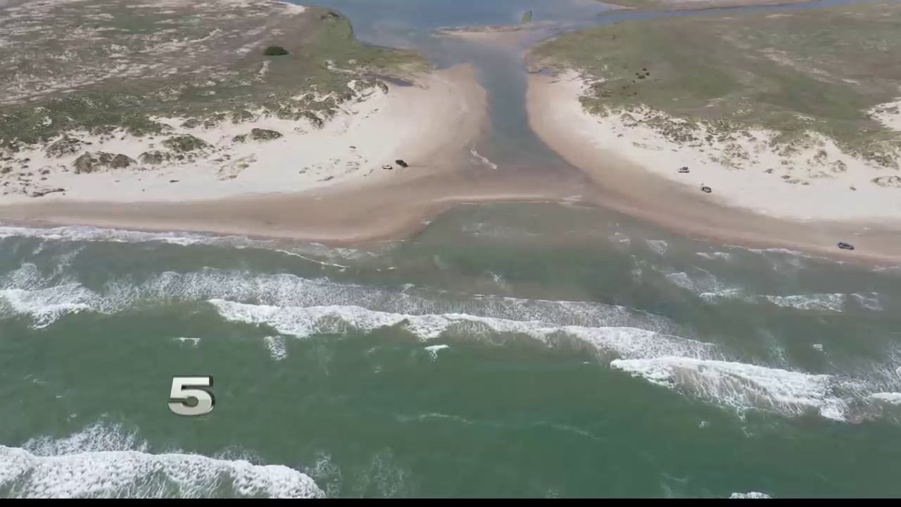 A new channel has formed on South Padre Island due to recent hurricanes