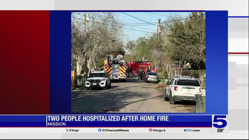 Two people hospitalized after home fire in Mission