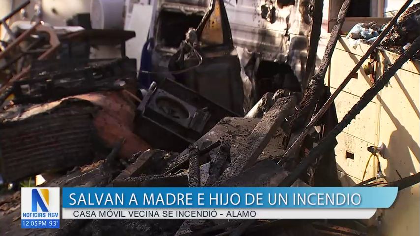 Vecinos salvan a madre e hijo de un incendio en Alamo