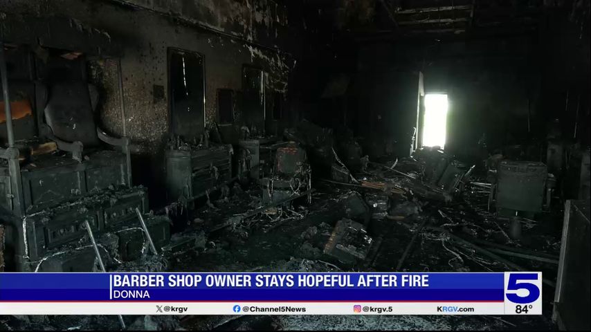 Arson investigation underway after fire destroys Donna barbershop