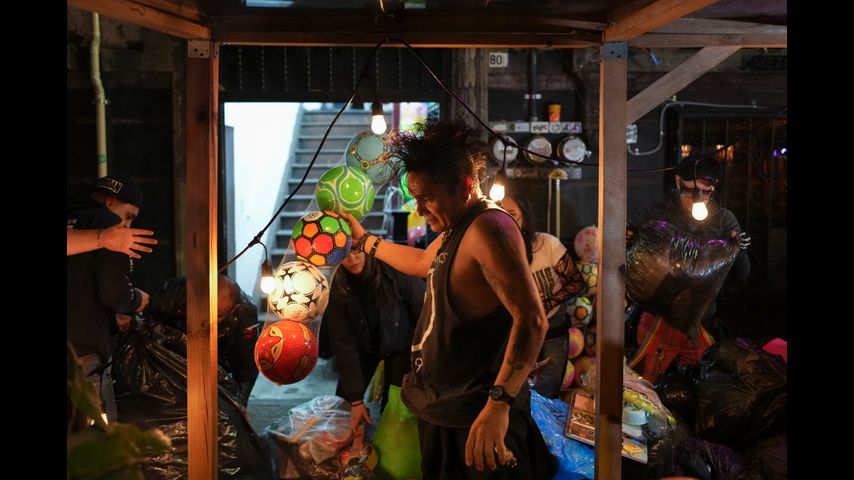 Punks distribute toys to children in need for Three Kings Day in Mexico City