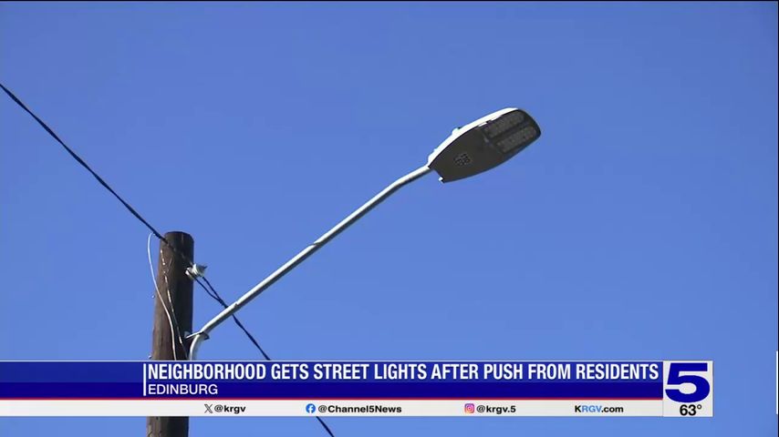 Edinburg neighborhood gets streetlights after push from residents