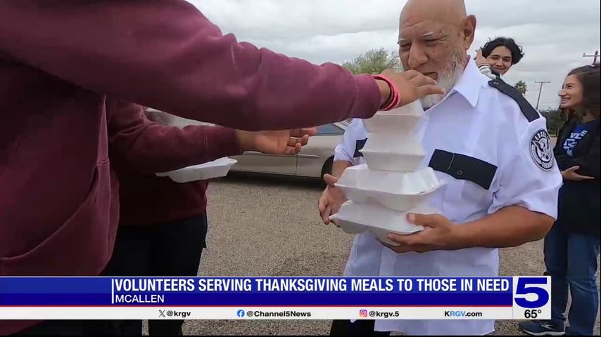 Volunteers in McAllen distribute meals to people who can't leave their home