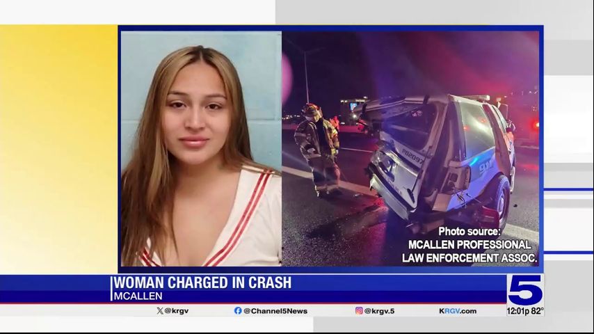 Alamo woman charged with DWI following collision with McAllen police vehicle