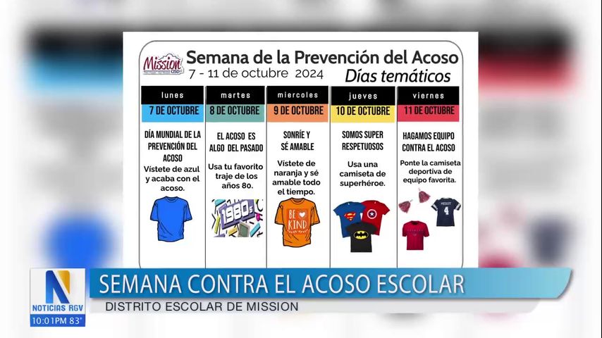 Mission ISD se prepara para la semana contra el acoso escolar