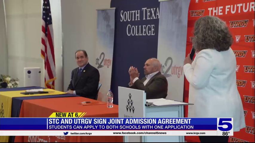 STC and UTRGV sign joint admission agreement