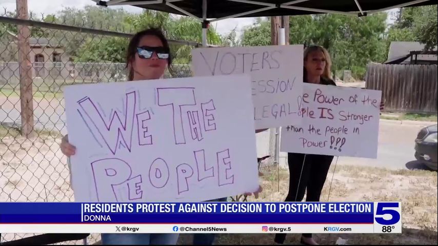 Donna residents protest against decision to postpone election