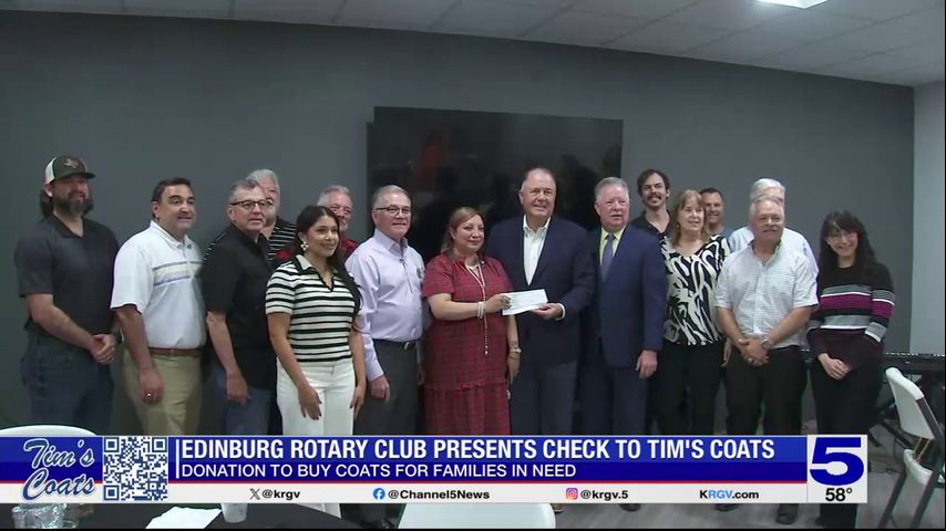 Edinburg Rotary Club donates to Tim's Coats