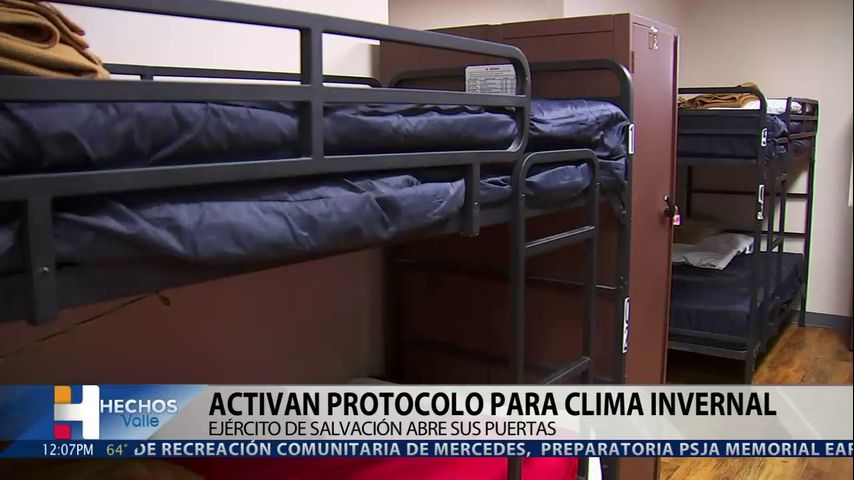 Ejercito de salvación en McAllen abre sus puertas ante la inclemencia del  clima