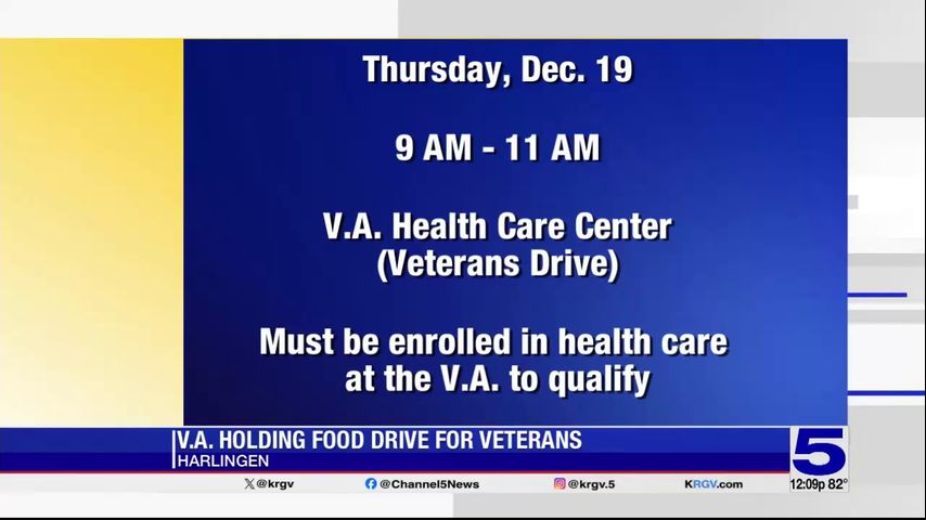 Veterans Affairs in Harlingen hosting food drive