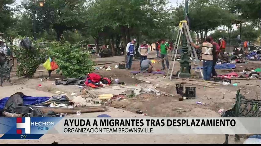 Ayuda a migrantes tras desplazamiento por parte de organizaciones de Brownsville 