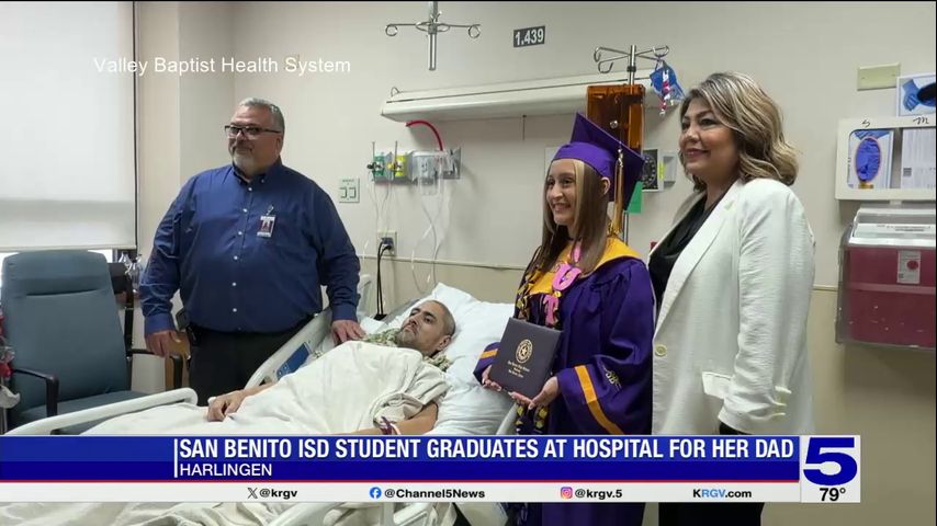 San Benito High School student brought her graduation to her dad's ...