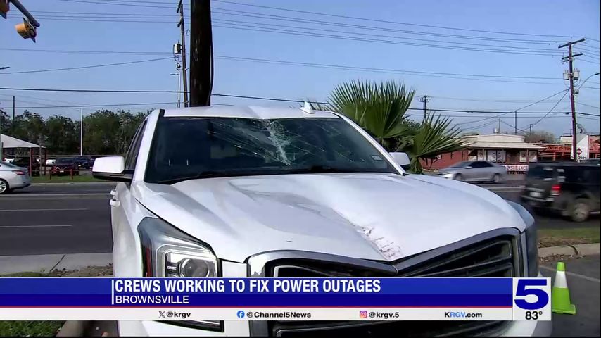 Strong winds cause outages, damage in Brownsville