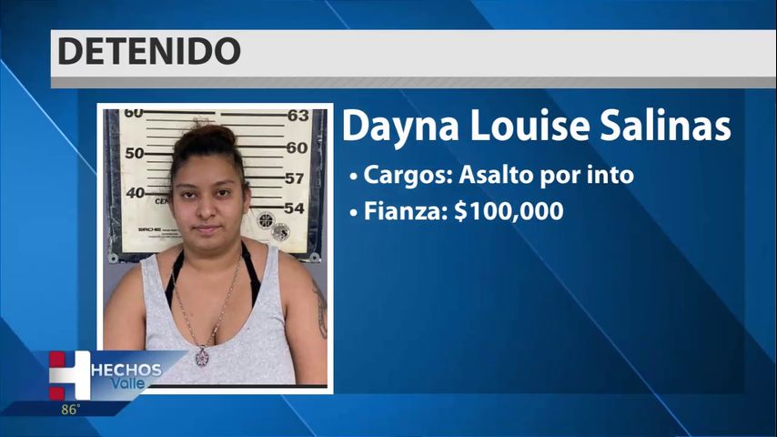 Detienen a Dayna Louise Salinas por cargos de asalto, intoxicación y homicidio.