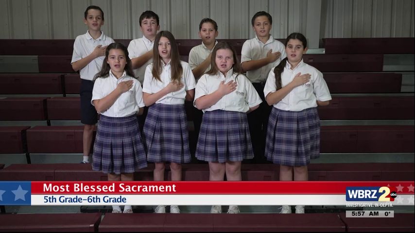 The Pledge of Allegiance, Most Blessed Sacrament, 5th and 6th Grade