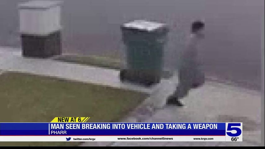 Pharr police seeking man accused of breaking into a vehicle and stealing a handgun