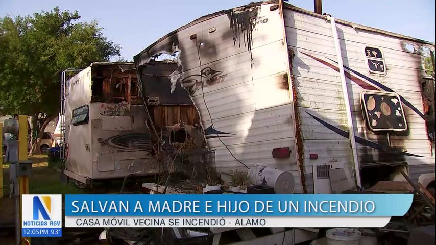 Vecinos salvan a madre e hijo de un incendio en Alamo