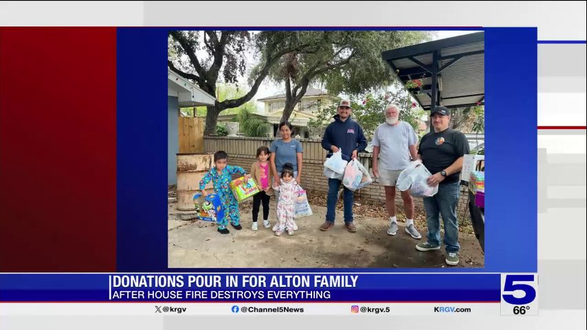 Donations pour in for Alton family who lost home in fire