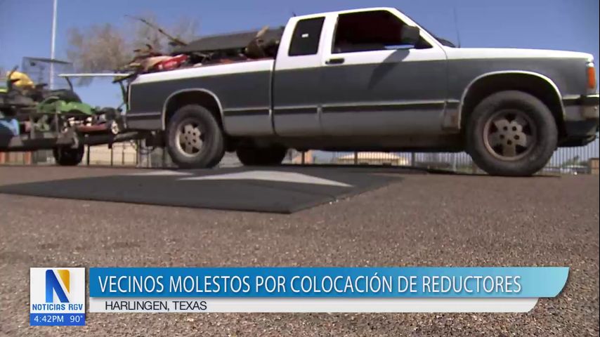 Residentes molestos por la colocación de reductores de velocidad en Harlingen