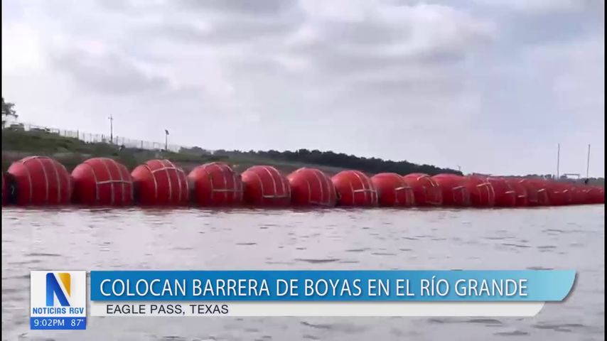 Gobierno de Texas coloca boyas en el Río Grande contra el cruce de inmigrantes indocumentados