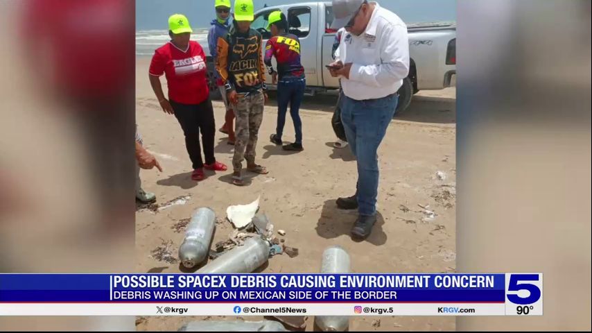 Possible debris from Starship explosion causing environmental concerns on Mexican side of the border