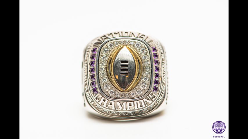 GEAUX TIGERS: LSU Football reveals 3 championship rings earned in perfect  season