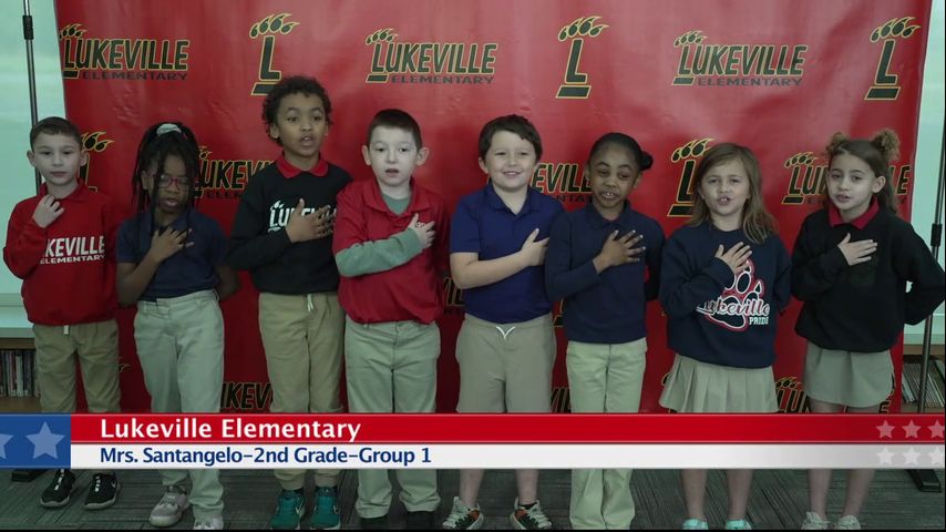 The Pledge of Allegiance, Lukeville Elementary, Mrs. Santangelo, 2nd ...