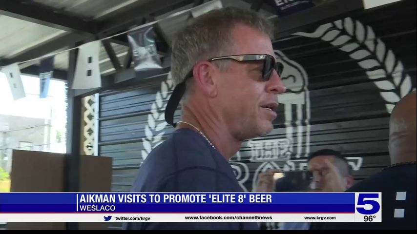 Troy Aikman visits RGV to promote new beer