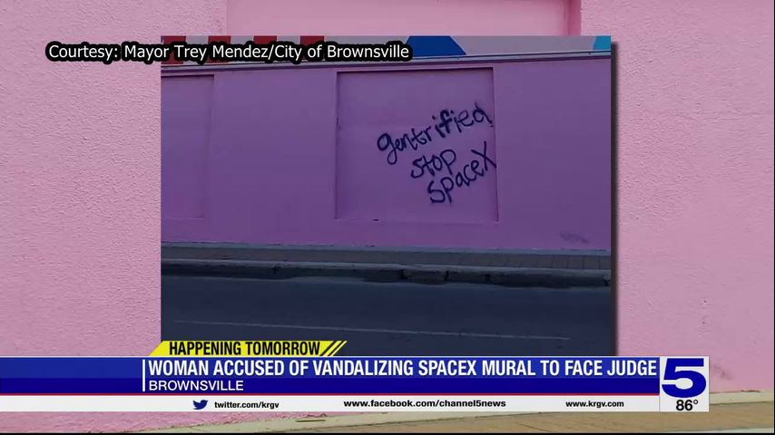 Woman accused of vandalizing SpaceX in Brownsville mural to face judge