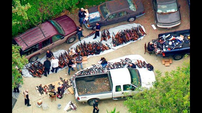 Suspect out of jail after 1,000 guns seized from LA mansion