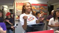 LSU women's basketball stars take over Raising Cane's for lunch Wednesday
