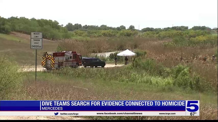 Dive teams search for evidence connected to Mercedes homicide