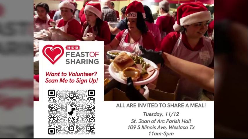 H-E-B holding 20th annual Feast of Sharing event in Weslaco