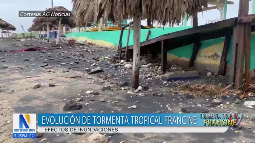 Efectos de inundaciones tras la evolución de tormenta tropical Francine