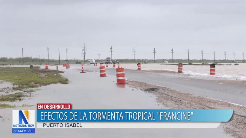 Efectos de la tormenta tropical Francine en Puerto Isabel