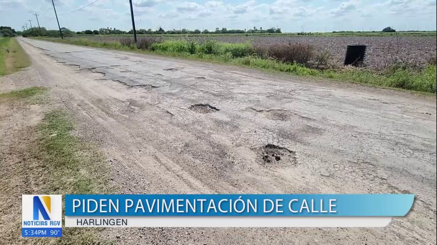 Residentes de Harlingen piden a las autoridades pavimentar calles en mal estado