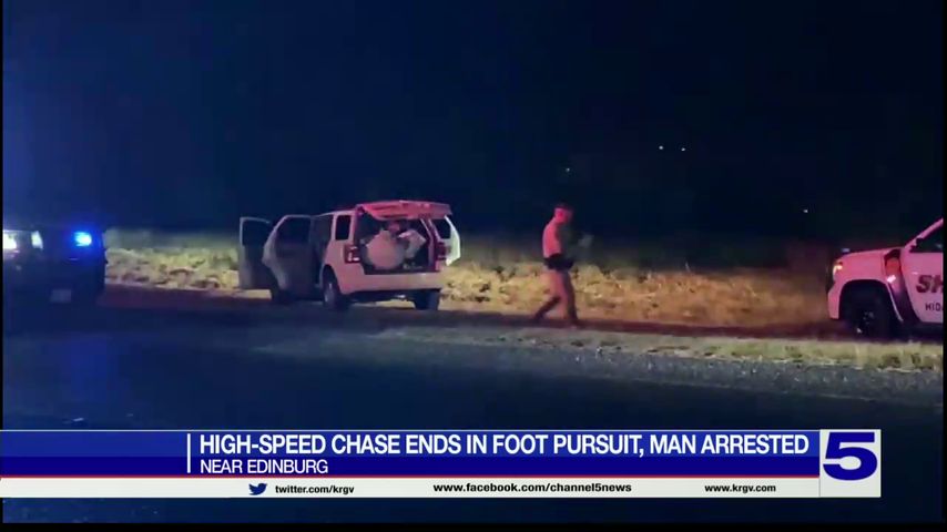 High-speed chase ends near Edinburg