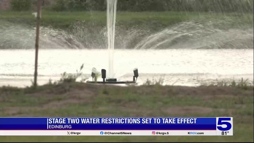 City of Edinburg to implement stage 2 water conservation efforts