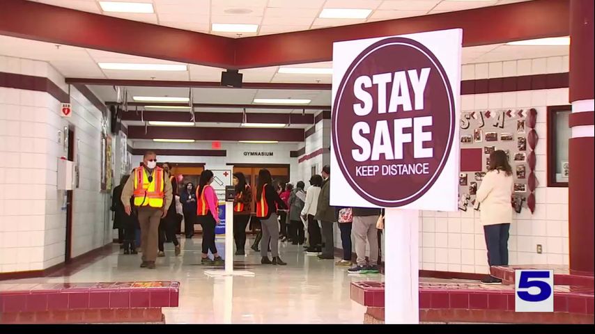 RGV residents received first doses of COVID-19 vaccine at PSJA Early College High School Wednesday