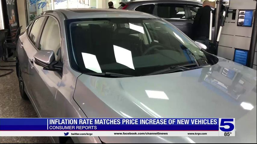 Consumer Reports: Inflation rate matches price increase of new vehicles