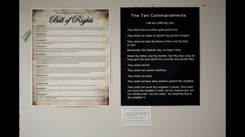 Beliefs clash among students, parents and teachers as the Ten Commandments go up in Texas classrooms