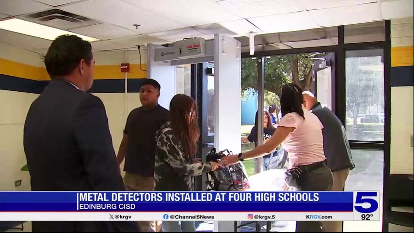 Metal detectors installed at 4 Edinburg CISD high schools