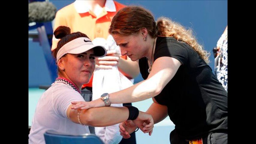 Teen Andreescu retires from 4th-round match at Miami Open