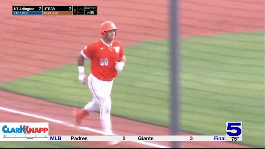 Former PSJA hits first collegiate HR, UTRGV takes series over UT Arlington