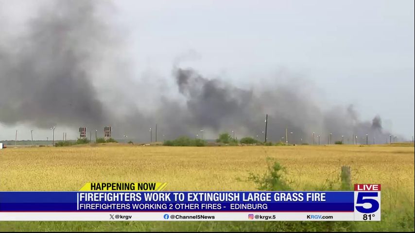 UPDATE: Large grass fire near Edinburg Motorsports Park contained
