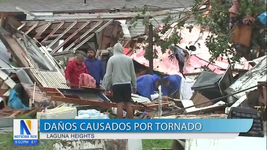 Tornado en Laguna Heights causa danos desbastadores