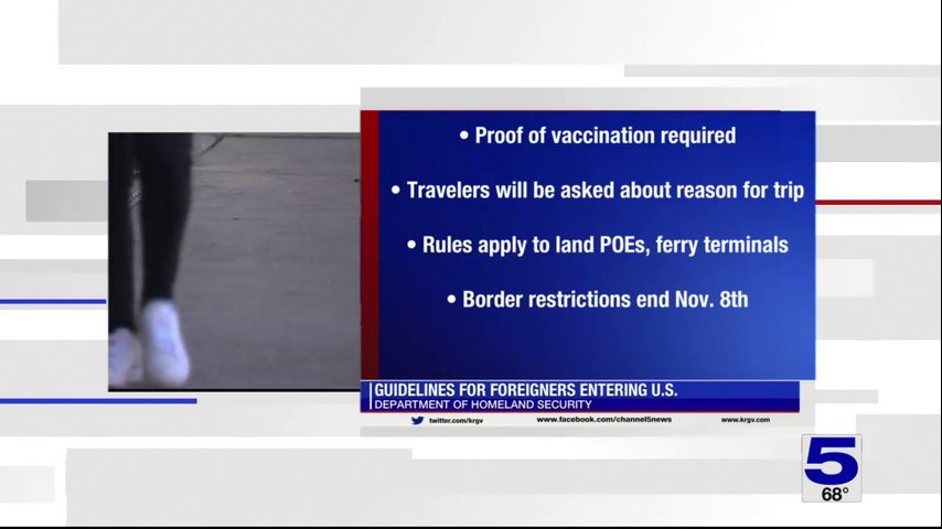 DHS releases details for fully vaccinated travelers entering US at border